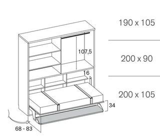 CAMA ABATIBLE HORIZONTAL