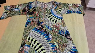 Vestido corto estampado multicolor
