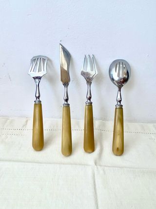 Juego Vintage de Utensilios para Servir (4 piezas)