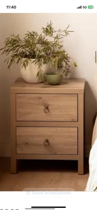 Pareja de Mesitas noche con 2 cajones - Madera