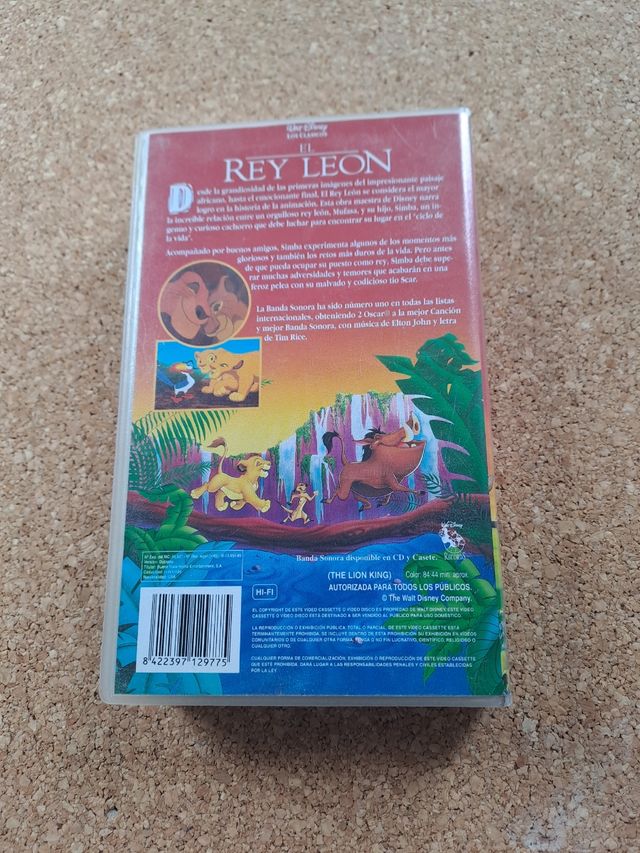 VHS El Rey León (Español)