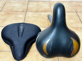 Sillín Bici 90º Gel XL + Cubresillín acolchado