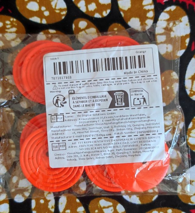 10 botões grandes madeira laranja novos