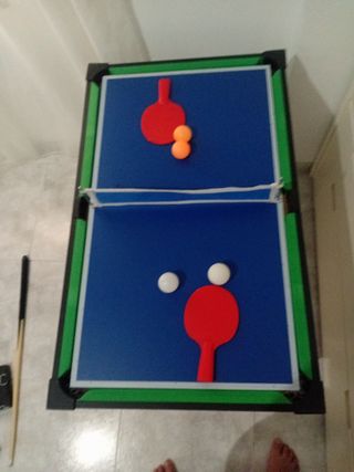 Futvolin,mesa de billar,hockey de aire y pin pon