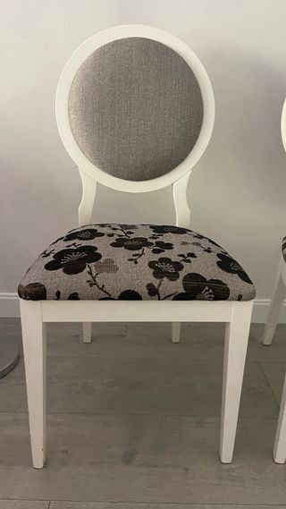 4 Sillas Comedor Blancas - Gris