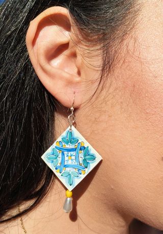 Pendientes azulejo | Joyas únicas