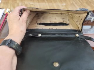 Bolso negro piel - Vintage
