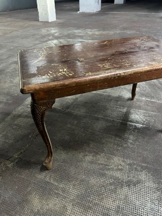 Mesa madera antigua estilo Luis XV . para restaura