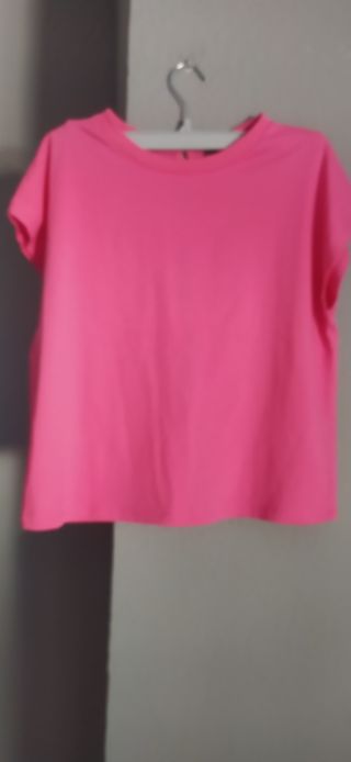 Camiseta rosa - Top corto