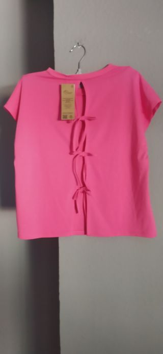 Camiseta rosa - Top corto