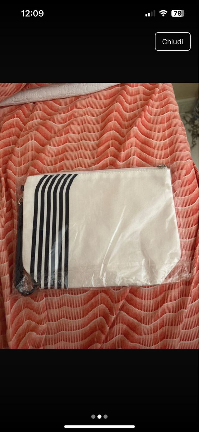 Pochette DAVID bianca e blu