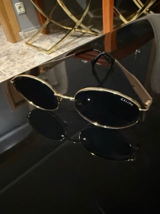 Gafas Celine redondas doradas