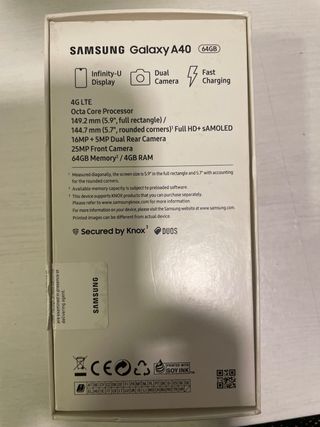 Samsung Galaxy A40 Azul- Impecable