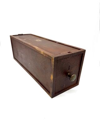Cassetta metallica vintage primi ‘900 industriale/militare 49cm