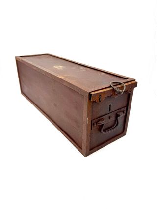 Cassetta metallica vintage primi ‘900 industriale/militare 49cm