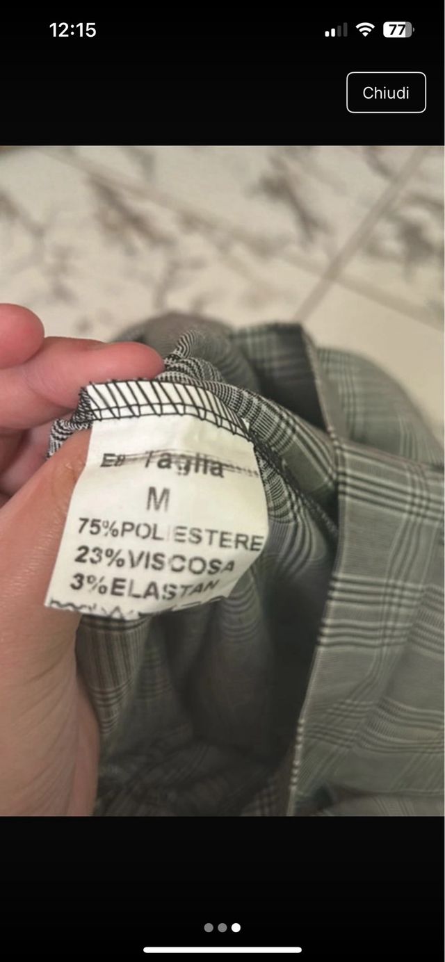 Shorts eleganti grigi a quadri