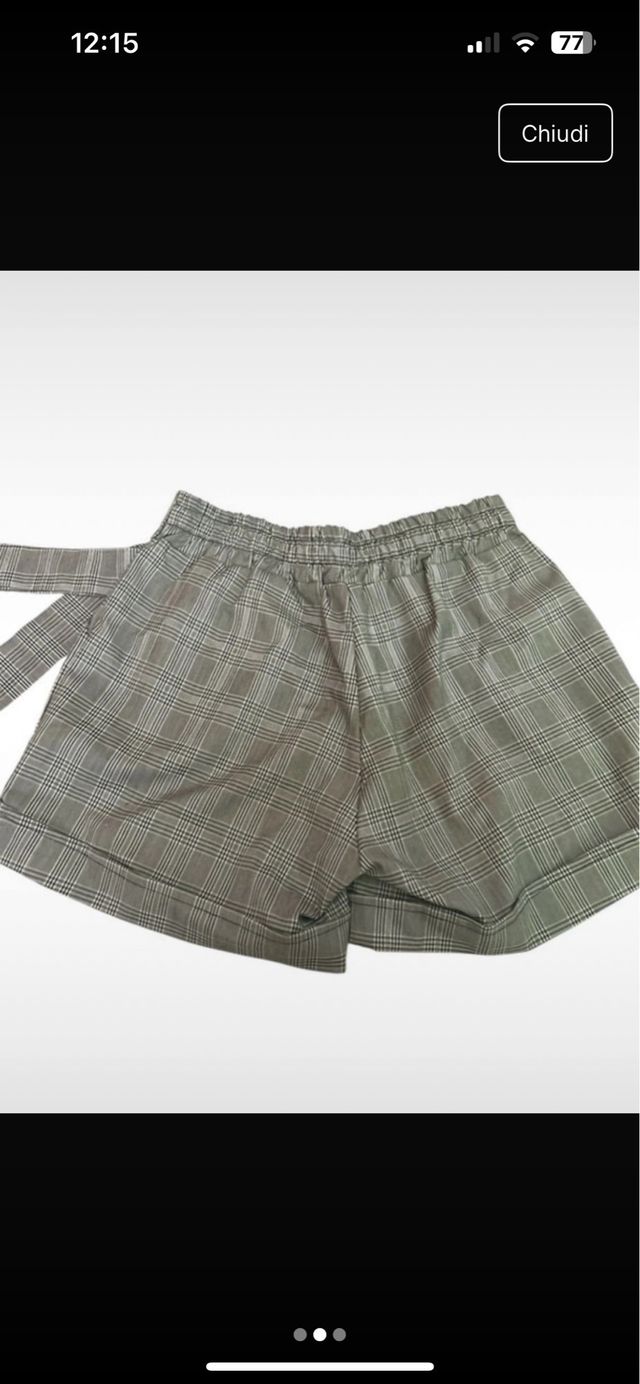 Shorts eleganti grigi a quadri