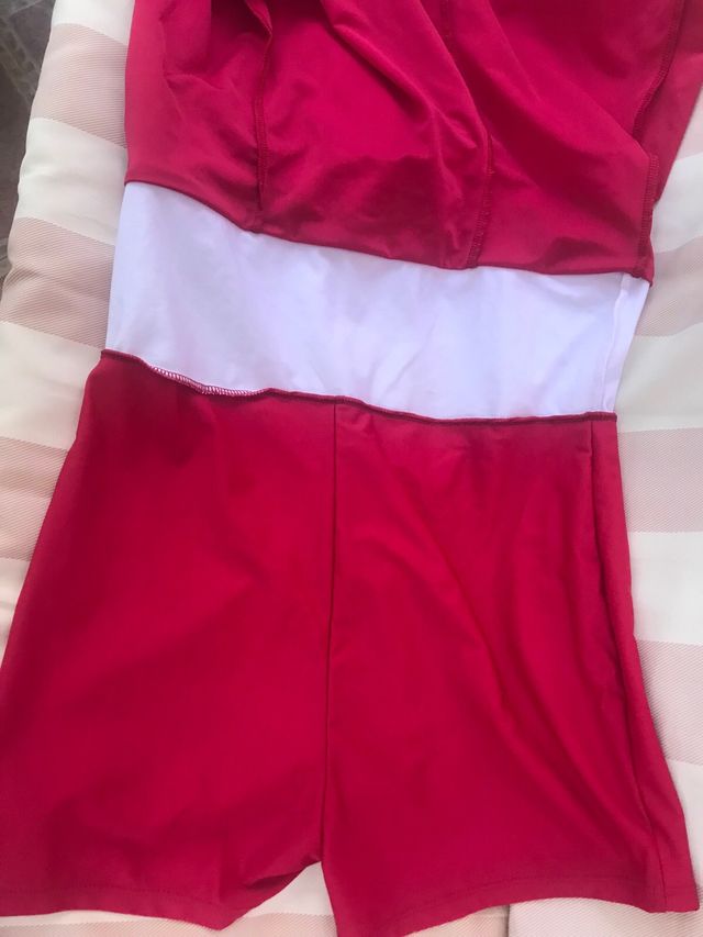 Bañador premamá rojo blanco XL