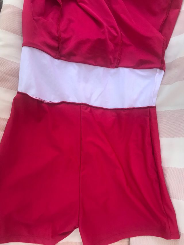 Bañador premamá rojo blanco XL