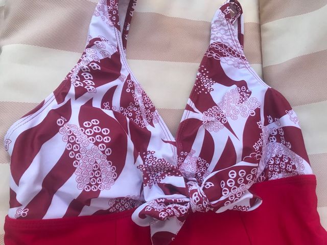 Bañador premamá rojo blanco XL