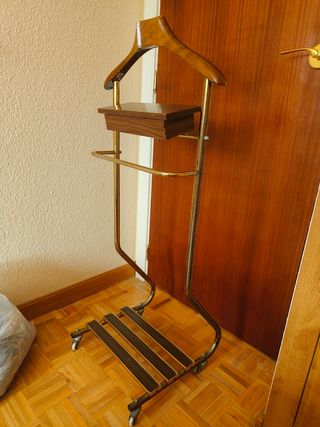 Galán de noche vintage / Valet - Madera y metal