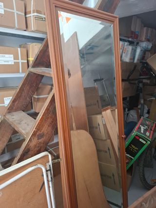 Puerta armario espejo madera