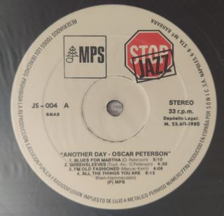 LP Jazz Oscar Peterson Trio- Another Day