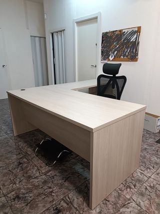 Escritorio, mesa de despacho 180, color acero.

