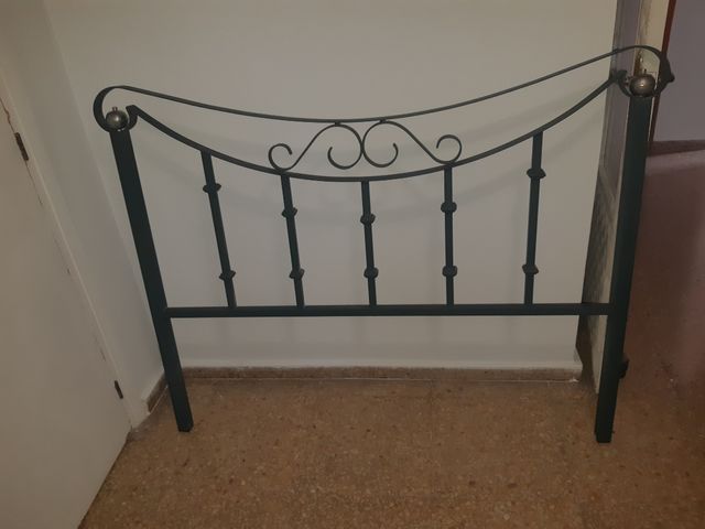 Cabecero matrimonio forja verde