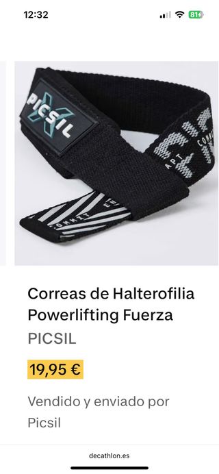Correas levantamiento pesas 