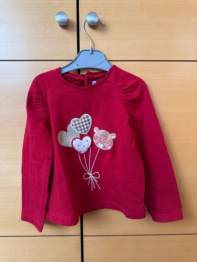 Camiseta Mayoral roja niña, 24m