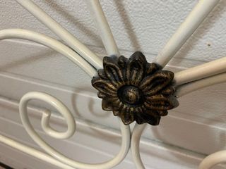 Cabecero cama blanco metal