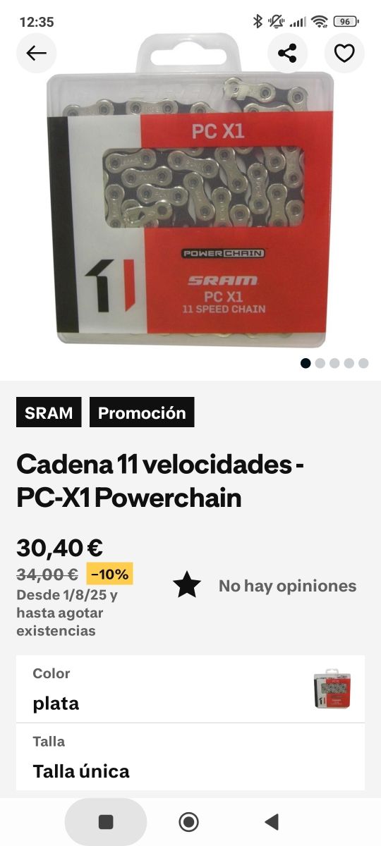 NUEVA!Cadena SRAM PC X1 11v