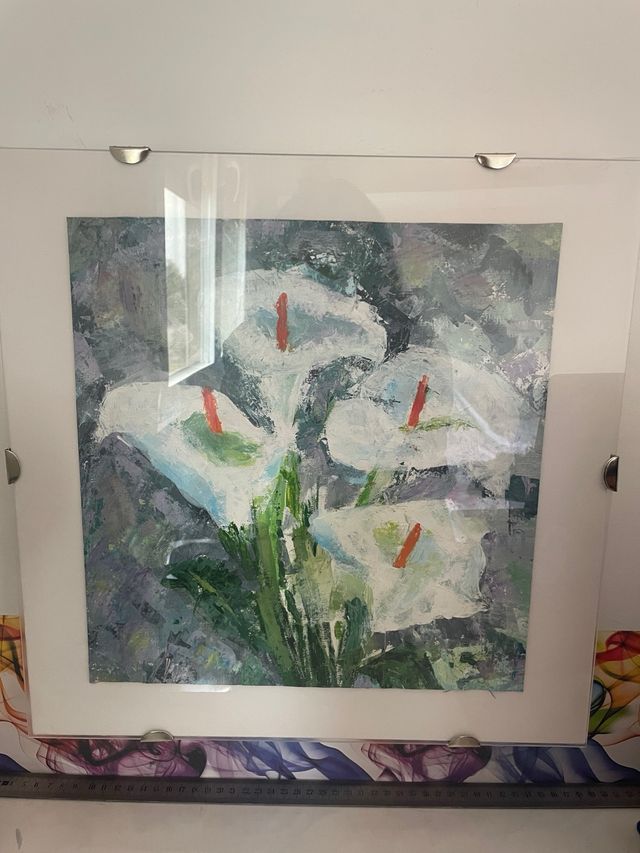Pittura di fiori bianchi