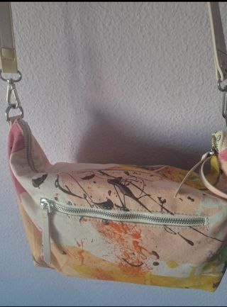 Bolso Desigual beige y multicolor