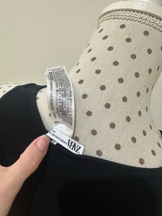 Top negro Zara pedreria