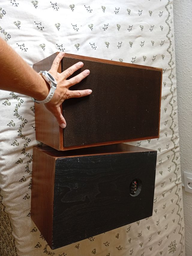 Altavoces vintage madera