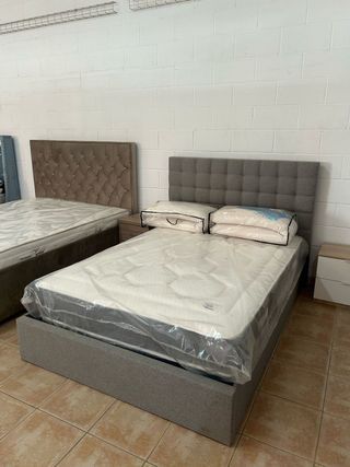 Cama 135x190 Con Cabecero y Canapé - Nuevo 