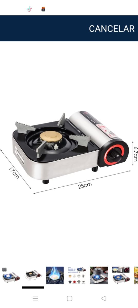 Mini cocina camping gas