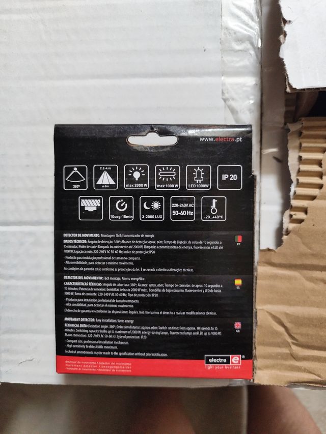 Sensor Movimiento Electra e14 350º