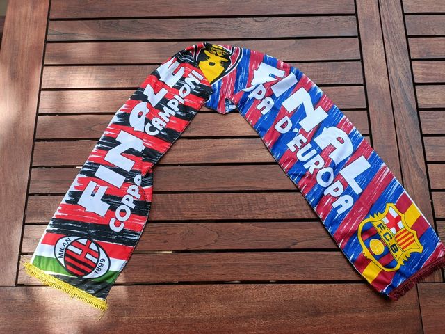 Bufanda seda Barça-Milán Final Copa Europa 1994