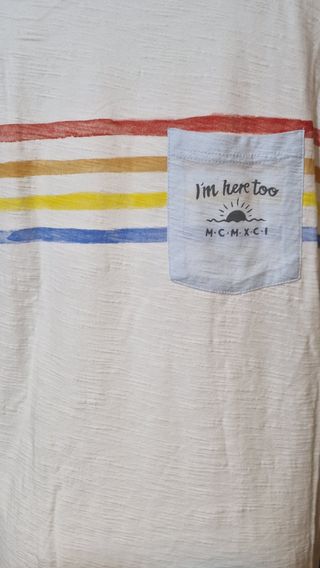 Camiseta Pull & Bear blanca talla S