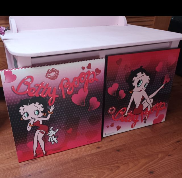 2 Cuadros Betty Boop (35x35cm)