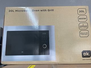 Microondas de empotrar OK. 20L 800W