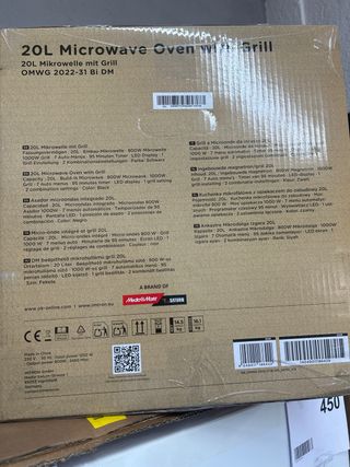 Microondas de empotrar OK. 20L 800W