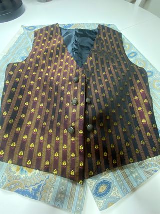 Chaleco Traje Zaragoza marrón dorado, tallaje 7