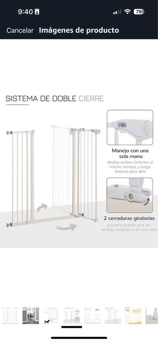 Barrera seguridad mascotas PawHut 74-97cm