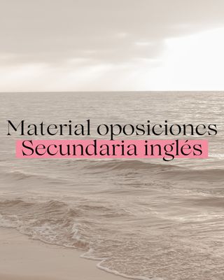Material oposiciones secundaria inglés Andalucía