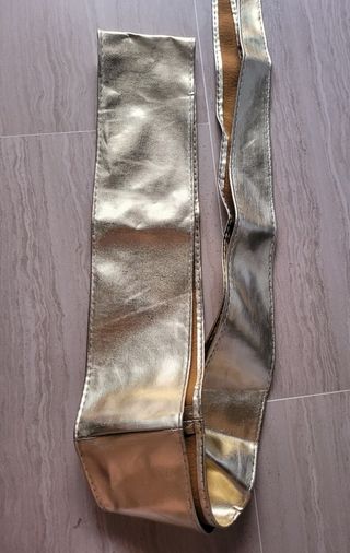  Cintura bustier dorata metallizzata