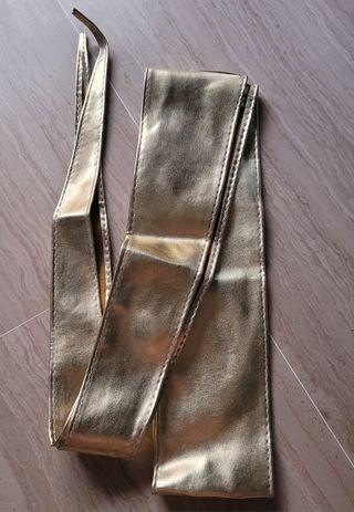  Cintura bustier dorata metallizzata